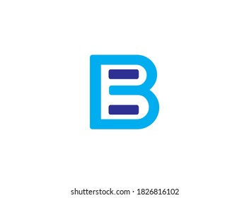 BE logo logo design. Minimal logo design