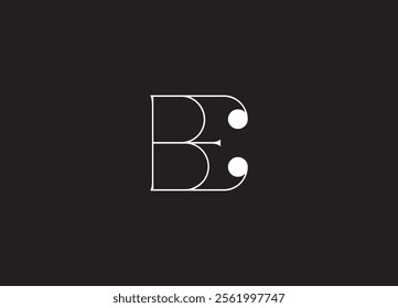 BE logo Design Template Vector Graphic Branding Element.
