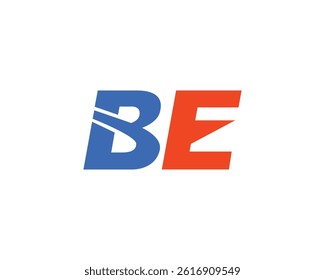 BE logo design vector template. BE