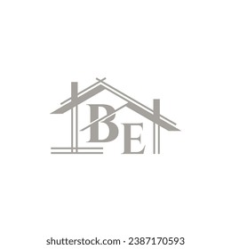 BE logo with a home form element which means a real estate company