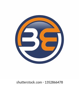 BE logo initial letter design template vector illustration
