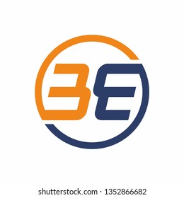 BE logo initial letter design template vector illustration
