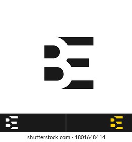 BE logo letter B E in vector format.