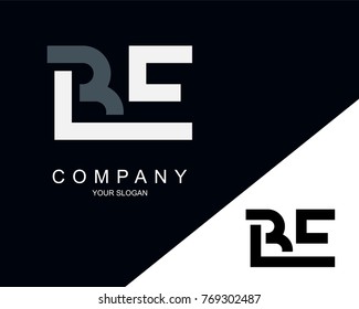 BE Logo Letter Design Template Element