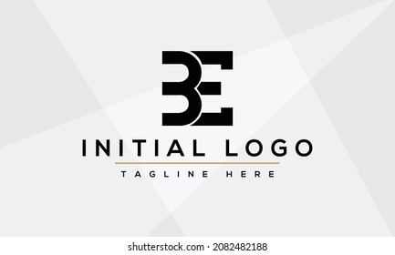 Logotipo BE. Vector de diseño de letras.
