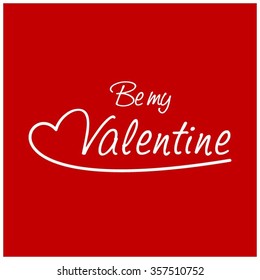 Be may Valentine red background Card
