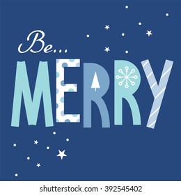 be merry christmas design perfect for christmas greeting card