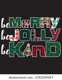 Be Merry Be Jolly Be Kind Merry Christmas Teacher Xmas Pjs T-Shirt