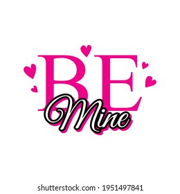 Be Mine Couples Love Web Banner Template Design Vector