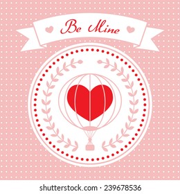 BE MINE. FUNNY LOVE. VECTOR ILLUSTRATION.