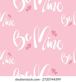 Sé mía. Letras de Vector dibujadas a mano para el día de San Valentín.