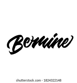 Be mine. handwritten modern calligraphy. typography design. Hand written type. Simple vector sign. Vector illustration.