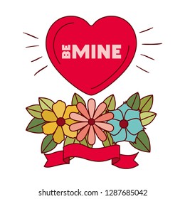be mine label isolated icon