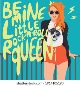 Be mine little rock-n-roll queen valentine card