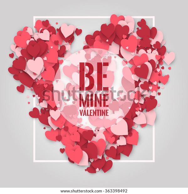 Be Mine Valentine Abstract Background Flying Stock Vector (Royalty Free ...