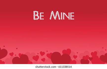 Be Mine valentine theme vector art collection stock