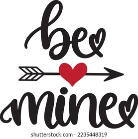 Be mine, Valentines Day, Heart, Love, Holiday, Vector Illustration File