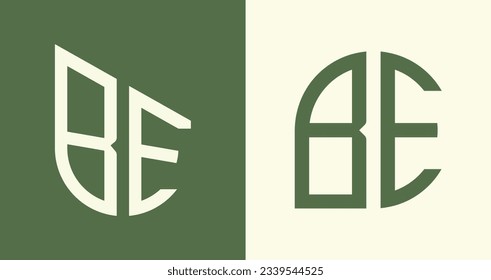 BE modern initial letter logo design vector bundle. It will be suitable for which company or brand name start those initial.