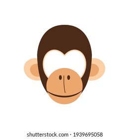 Be a monkey at the party. Mask. Vector illustration isolated on white background.