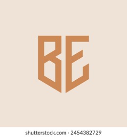 BE. Monogram of Two letters B and E. Luxury, simple, minimal and elegant BE logo design. Vector illustration template.