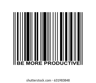 Be more productive word and barcode icon