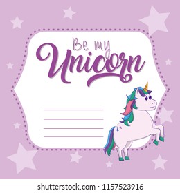 Be my unicorn card