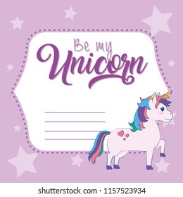 Be my unicorn card
