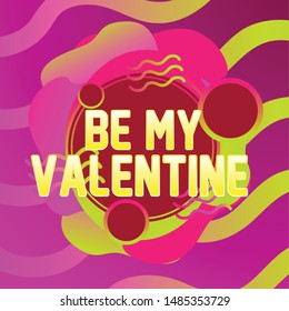 be my valentine, beautiful greeting card background or banner with violet theme. design illustration