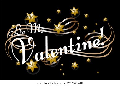 be my valentine, Beautiful greeting card poster
