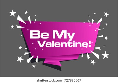 Be My Valentine, Beautiful greeting card poster bubble
