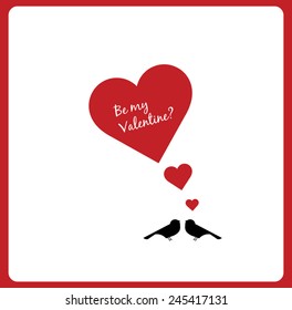 Be my Valentine card design