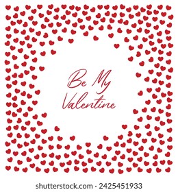 Be My Valentine Card vector illustration