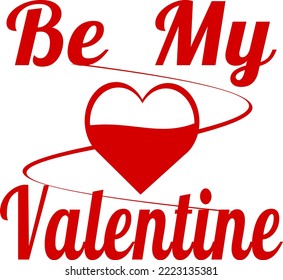 Be my Valentine design with heart