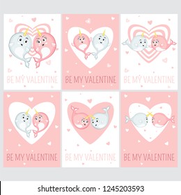 Be my valentine event card in cartoon style