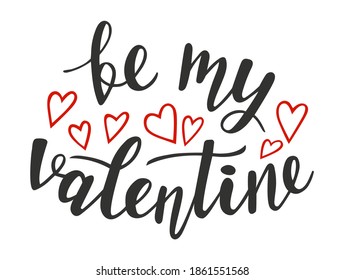 Valentines Day Handwritten Card Hand Drawn Stock Vector (Royalty Free ...