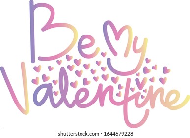 Sé mi tipografía degradada de Valentine Illustration 