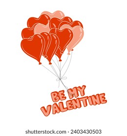 Be  my  valentine  letter  with  ballons