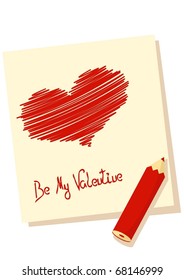 be my valentine note