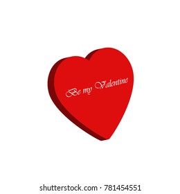 Be My Valentine Postcard vector