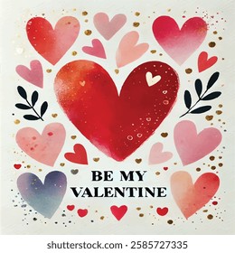 Be My Valentine Print Design in Vector