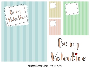 Be my Valentine, the retro background collection