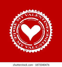 
Be my valentine rubber stamp