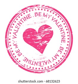 be my valentine rubber stamp