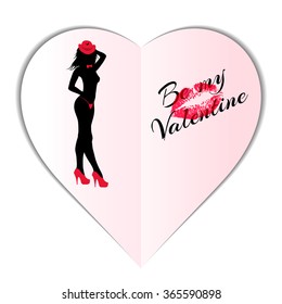 Be my Valentine, template for web, card, banner, Valentines day heart, vector illustration