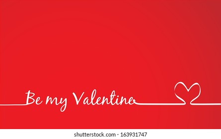 Be My Valentine Text -Handmade Calligraphy