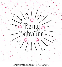 Be my Valentine, Valentines Day banner