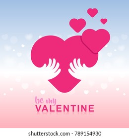 Be my valentine. Valentines day greeting card