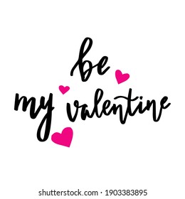 Happy Valentines Day Typography Poster Handwritten Stock Vector ...