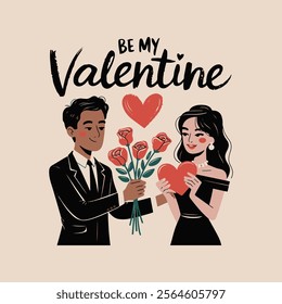 Be my Valentine vector design