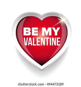Be my Valentine vector heart